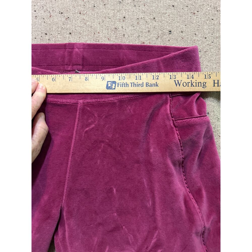 Nike Velour Pants Small Dark Pink Y2K Style Swoosh on Leg Women's - Picture 5 of 7